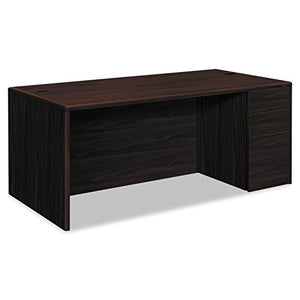 HON 10787RNN 10700 Mahogany Single Pedestal Desk, 72w x 36d x 29 1/2h