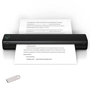 Phomemo M08F A4 Portable Printer, 2022 Upgrade Lightweight and Compact Thermal Mobile Printer, Wireless Printer for Travel, Vehicles, Office & School Compatible with Android and iOS Phone & Laptop