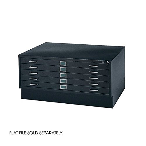 Safco Products Flat File Closed Base for 5-Drawer 4994BLR Flat File, sold separately, Black