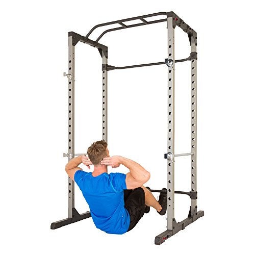 Fitness Reality 810XLT Super Max Power Cage | Optional Lat Pull-down Attachment and Adjustable Leg Hold-down | Power Cage Only