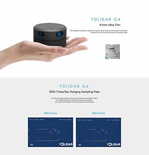 SmartFly info YDLIDAR G4 - Lidar Laser Rangefinder, 2D Laser Scanner for ROS SLAM Robot