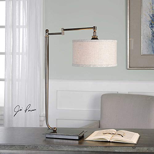 Diva At Home 25.75” Lamine Dark Bronze Desk Lamp
