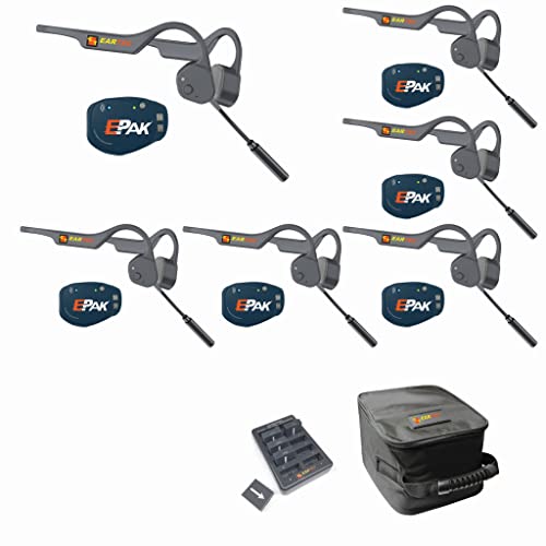 EARTEC EP6LZ E-PAK PRO Wireless Communication 6 Person Headset System