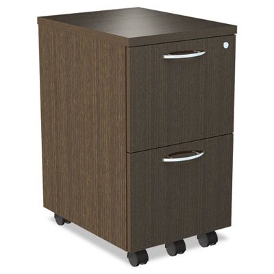 Alera SE521620ES SedinaAG Series Mobile File/File Pedestal, 15-3/8w x 20d x 26-5/8h, Espresso