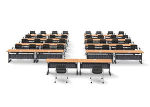 Team Tables 34 Person Folding Training Meeting Tables with Power+USB Outlet