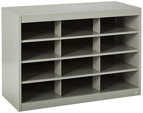 Safco Products 9254GR E-Z Stor Steel Project Organizer, 12 Compartment, Gray