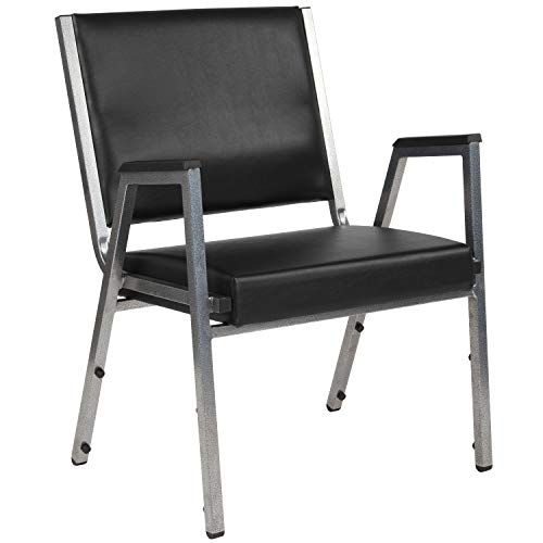 Flash Furniture 4-XU-DG-60443-670-1-BK-VY-GG Bariatric Chairs, 4 Pack, Black Vinyl