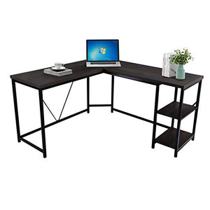 Y-hm Multifunctional, Simple and Stylish Play Desk Workstation for Abode Office, Domicile Office Desk with Adjustable Bookshelf, Gentle to Assemble, Space Economy, Writing Workstation, Desk — L-Sha