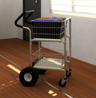 Charnstrom Compact Cart with 10-Inch Rear Air Tires and Easy Push Handle (M249E)