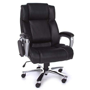 OFM ORO200 Big and Tall Tablet Chair, Black Bonded Leather
