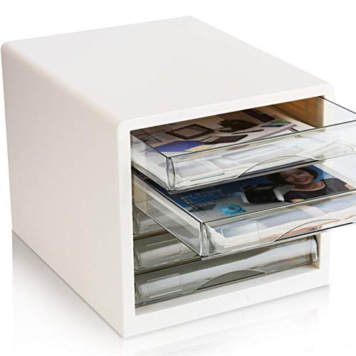 5-Layer Desktop File Cabinet A4 Data Storage Cabinet White