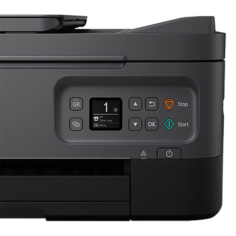 Canon PIXMA TR70 22 All-in-One Color Wireless Bluetooth Inkjet Printer, Black - Print Copy Scan - 13 ipm, 4800 x 1200 dpi, 1.44" OLED Display, Auto 2-Sided Printing, 35-Sheet ADF, 8.5 x 14