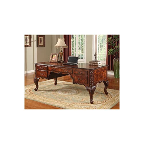 Best Master Furniture Carlisle Executive Traditional Office Desk - Walnut