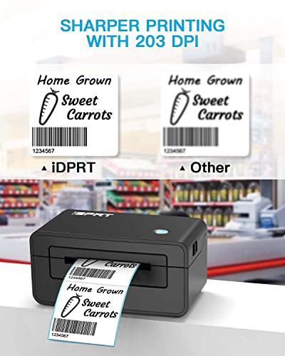 Thermal Label Printer - iDPRT SP410 Thermal Shipping Label Printer, 4x6 Label Printer, Thermal Label Maker, Compatible with Shopify, Ebay, UPS, USPS, FedEx, Amazon & Etsy, Support Multiple Systems