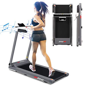 FYC Folding Treadmill for Home Electric Treadmill Exercise Running Machine Portable Compact Treadmill Foldable for Walking Home Gym Fitness Workout Jogging, Free Installation