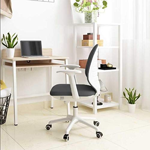 GaRcan Ergonomic Mid-Back Black Mesh Office Chair with Flip-Up Arms