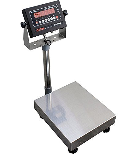 100 LBS x 0.02 LBS Optima Scale OP-915 NTEP IP 65 Mild Steel Bench Scale 12" x 12" Platform NEW !!!