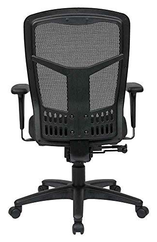 Office Star High Back ProGrid Back FreeFlex Seat with Adjustable Arms, 3-Position Locking 2-to-1 Synchro Tilt Control and Seat Slider, Black Managers Chair