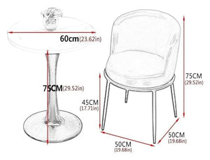 DioOnes Modern 5-Piece Table Set with Nordic Minimalist Design
