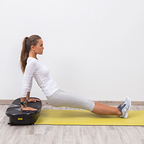 GLOBAL RELAX Zen Shaper Plus Vibration Plate - Black (2020 New Model) - Fitness oscillating Vibration Platform – MP3 Music – 3 Exercise Areas (Walk-Jogging-Running) -2 Years Warranty