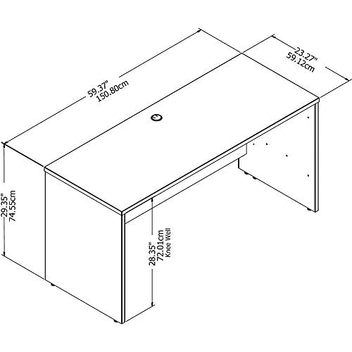 Bush Business Furniture Studio C 60W x 24D Credenza Desk in White