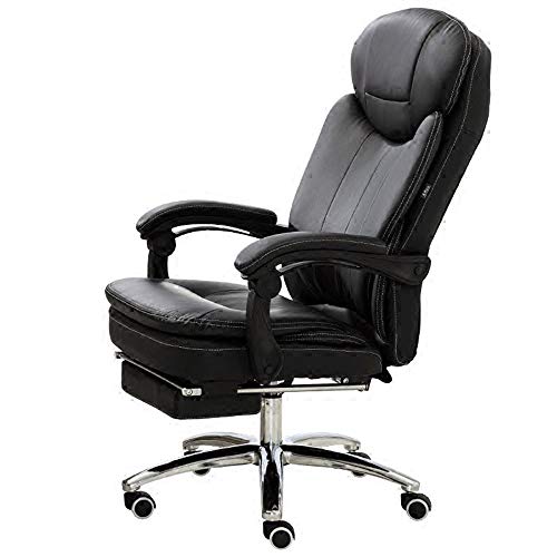 LJFYXZ Racing Gaming Computer Office Chair Home boss Chair 180° Large Angle Reclining Comfortable headrest Double backrest Lift Chair Load-Bearing 250kg Black