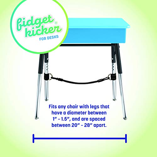 Bintiva Fidget Kicker Desk Band - Unique Design That Won't Slip Down - Can Increase Focus for Children with ADD ADHD and Sensory Seekers - School Desks