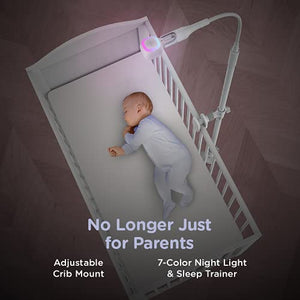 Nursery Pal Crib Edition - Smart Video Baby Monitor, 5" Touch Screen Parent Unit, Crib-Mounted Security Camera - 7-Color Night Light, Remote Viewing Lens Adjustment, 2-Way Talk Function, 1000ft Range