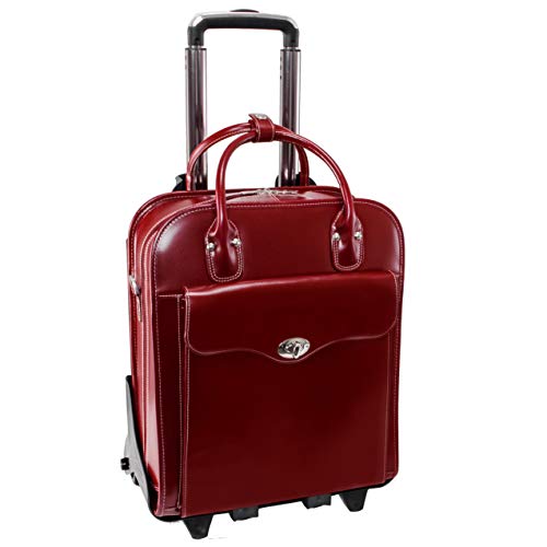 McKlein Women's Briefcase, Red, 14"x5"x16.5"
