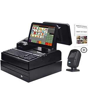 ZHONGJI All in One POS System Cash Register for Small Business,Retailer,Supermarket,Grocery,Convenience SET04