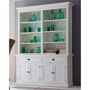 Beaumont Lane Storage Cabinet with Hutch in Pure White