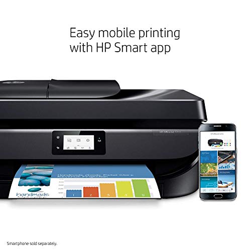 HP OfficeJet 5255 Wireless All-in-One Printer Compatible with HP Instant Ink and Amazon Dash (M2U75A) Black (Renewed)