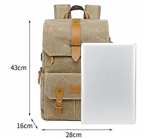 YYZWNC Men's Vintage Photography Rucksack Fit Laptop DSLR Handbag (Color : B, Size