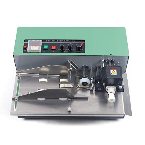 Gdrasuya10 MY-380F Solid-Ink Coding Machine, Stainless Steel Automatic Counting Printing Date Ink Wheel Printer 180W