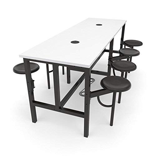 OFM 9008-DVN-WHT Model 9008 Endure Series Standing Height 8 Seat Table, 38'' Height, 31.25'' Width, 95.25'' Length, Dark Vein/White