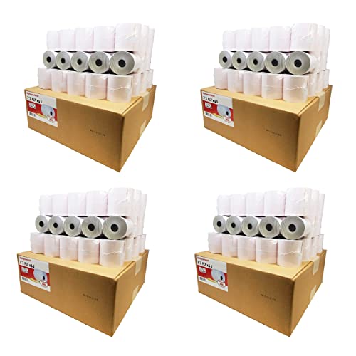 3-ply 3" inch 65' Feet (200 Rolls) White/Canary/Pink Carbonless Kitchen Paper 50 Rolls TMU 220 BuyRegisterRolls (3-ply 3" inch 65' Feet)