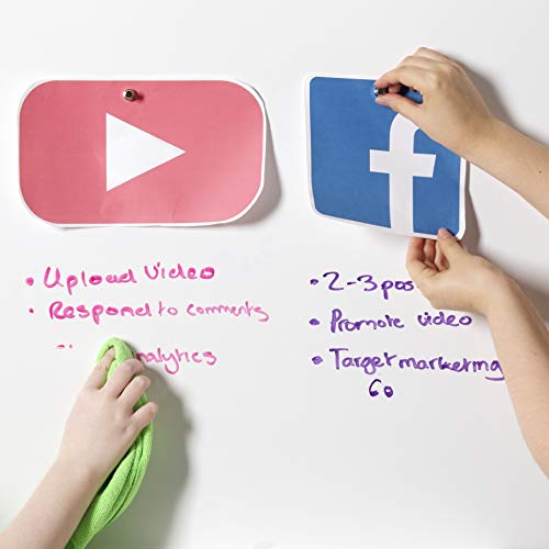 Smart Projector Magnetic Whiteboard Wallcovering - Magnetic Write & Project On Wallpaper - White Low Sheen - 53ft²