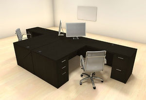 UTM Furniture Modern Executive Office Workstation Desk Set, CH-AMB-F18