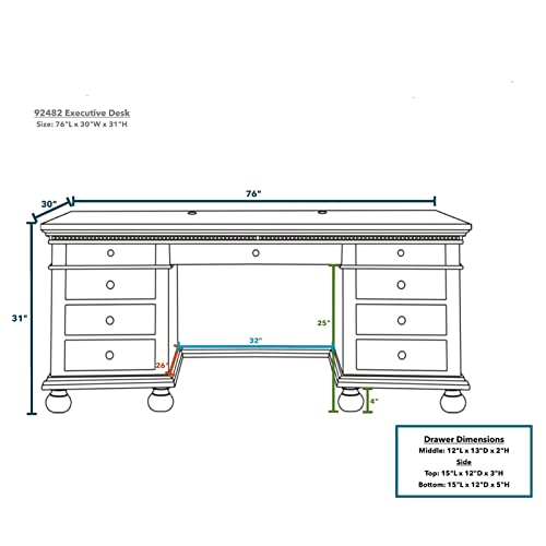 Home Office Furniture Sets, Modern Computer Desk Workstation Bookcase Bookshelf File Cabinets Writing Desk Furniture for Home Office Study Room (Espresso Desk) (Cream Desk)
