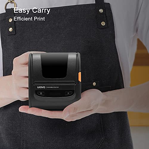 UROVO Bluetooth WiFi Receipt Printer, K329 Portable Thermal Printer, 3 Inch Print Width, Wireless Label Printer, for Home Office Express Delivery Use, Compatible with iOS Android