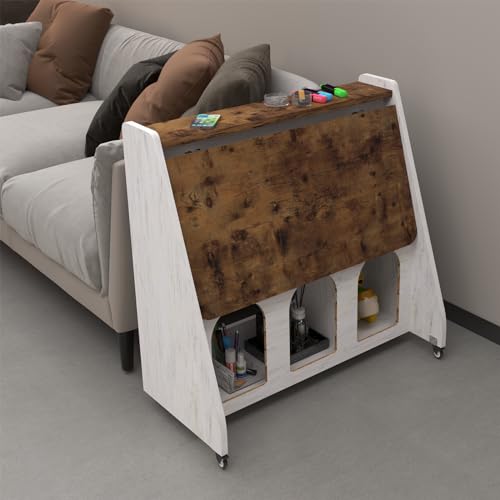 Pmnianhua Mobile Laptop Desk on Wheels with Storage