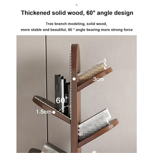 JacCos Large Capacity Floor-Standing Wooden Book Display Rack, 4/7/9-Tier Magazine Holder