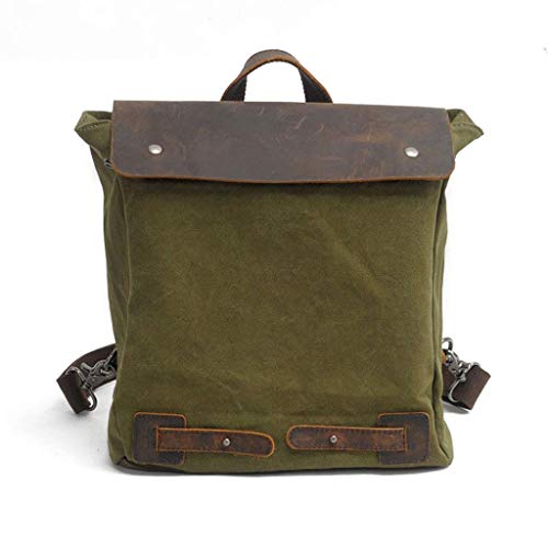 YLHXYPP Green Business Briefcase, Canvas Laptop Bag, Waterproof Large Capacity School Bag, Multifunctional Outdoor Travel Backpack