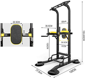 JYMBK Home Gym Tower Body Building Adjustable Power Tower Station, Multi Function Pull Up Bar Dip Station for Strength Training, Workout Abdominal Exercise, Push Up Equipment