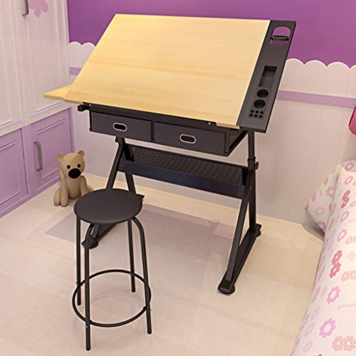 JDkilp Artist Table,with Adjustable Height for Art Design Drawing Writing Painting Crafting Drafting Work and Study