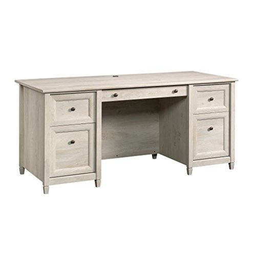 Sauder 418795 Edge Water Executive Desk, Chalked Chestnut Finish