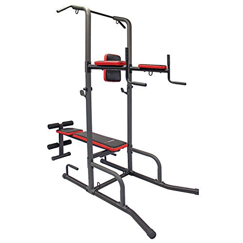 Health Gear CFT2.0 Functional Fitness Gym Style Training Power Tower & Adjustable Workout Bench System for Pull Ups and Dips