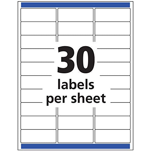 Avery Clear Easy Peel Address Labels for Laser Printers, 1" x 2-5/8", Box of 1,500, Case Pack of 5 (5660)