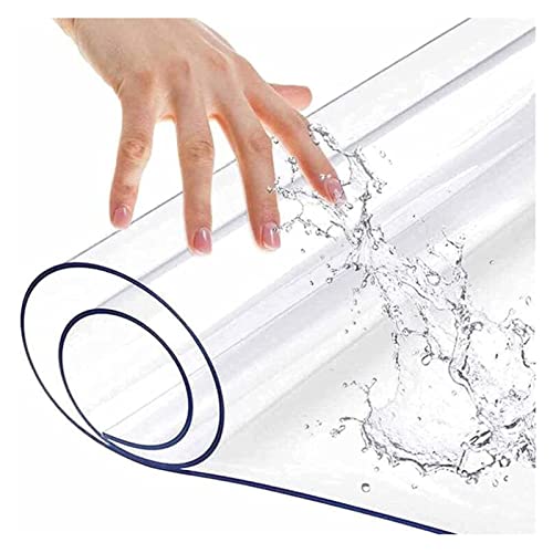 YUYI Clear PVC Desk Chair Mat - Non-Slip Office Carpet Floor Protector - 1.5mm, Various Sizes