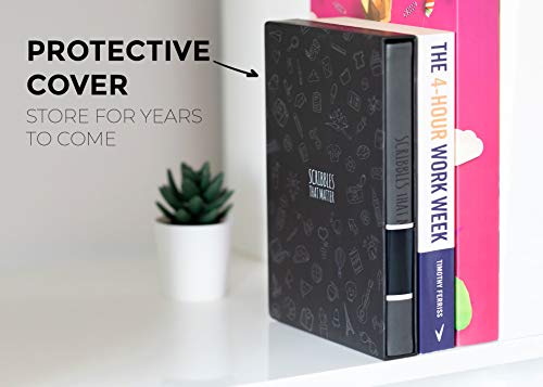 A5 Dotted Journal by Scribbles That Matter - Bullet Dot Grid Notebook - No Bleed Thick 160gsm Fountain Pens Friendly Paper - Hardcover with Large Inner Pocket - Pro Version - Navy Blue